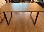 Jysk Eettafel AABENRAA 90x160 warm eiken/zwart, Ophalen, 50 tot 100 cm, Zo goed als nieuw, 150 tot 200 cm