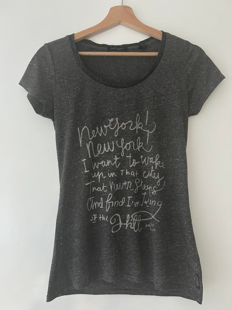 Grijs shirtje van Maison Scotch - maat XS, Kleding | Dames, T-shirts, Ophalen of Verzenden, Korte mouw, Maat 34 (XS) of kleiner