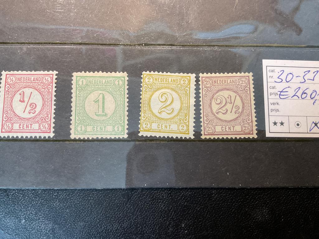 Nederland 30-33 ongebruikt, Postzegels en Munten, Postzegels | Nederland, Ophalen of Verzenden