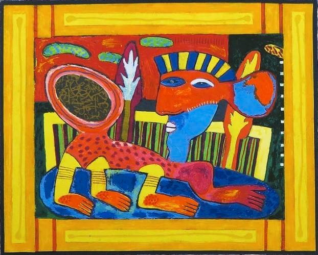 Clemens Briels - "Dish Dog", Antiek en Kunst, Kunst | Litho's en Zeefdrukken, Verzenden