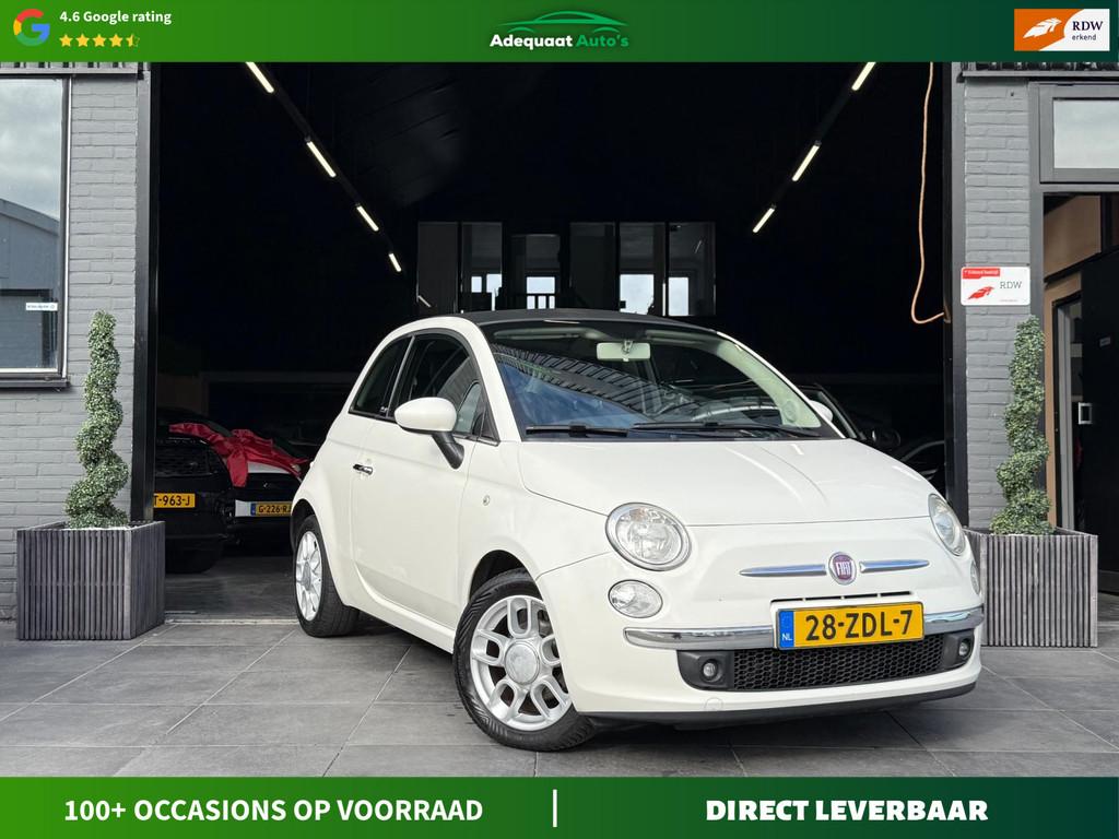 Fiat 500 C 0.9 TwinAir Lounge|Airco|El Pakket|PDC|Cabrio|, Euro 5, 86 pk, Gebruikt, Leder en Stof