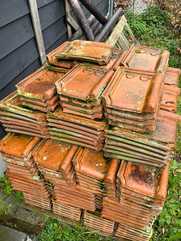 Oude dakpannen, Ophalen, Steen of Klei, Dakpannen, Gebruikt