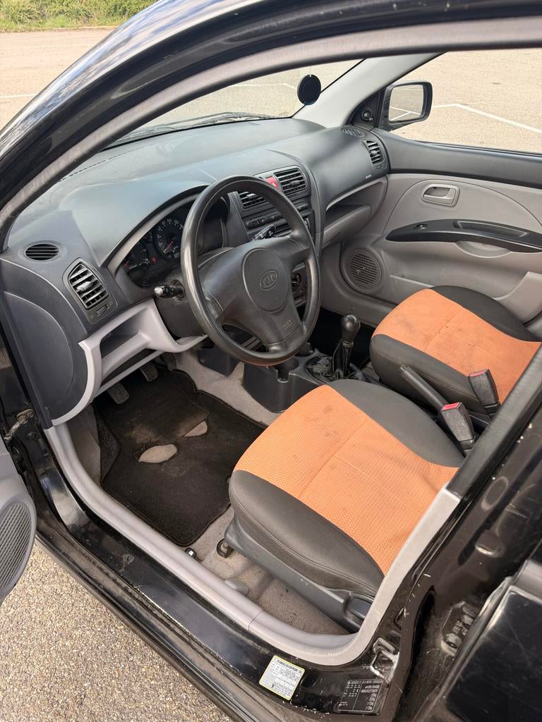 Kia Picanto 1.0 2005 Zwart, Auto's, Voorwielaandrijving, 836 kg, 31 €/maand, 4 cilinders