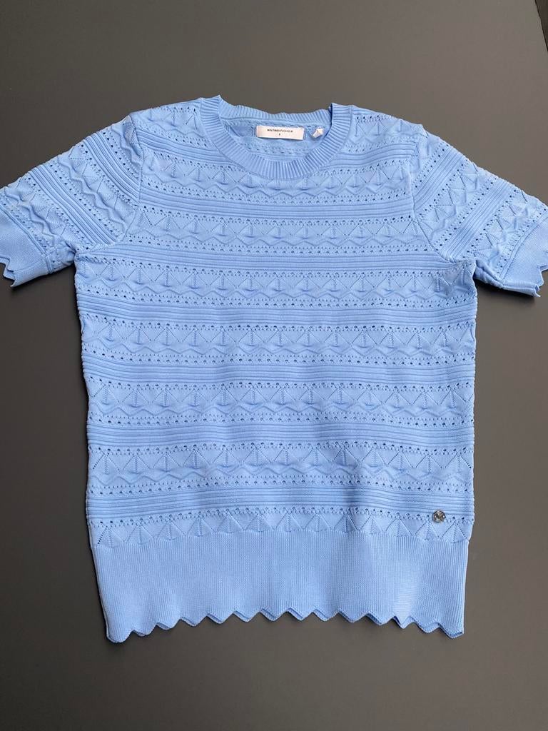 Blauwe top, Kleding | Dames, Tops, Maat 38/40 (M), Zonder mouw, Gedragen, Verzenden