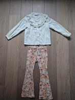 Name it blouse shirt en flaired broekje legging bloemen 110, Ophalen of Verzenden, Zo goed als nieuw, Meisje, Setje