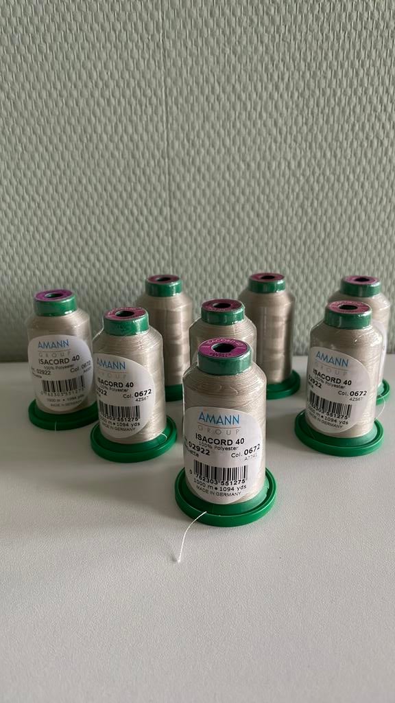 Amann Isacord borduurgaren Baquette 0672 (6 stuks), Ophalen of Verzenden, Nieuw, Machineborduren, Borduurgaren of Zijde