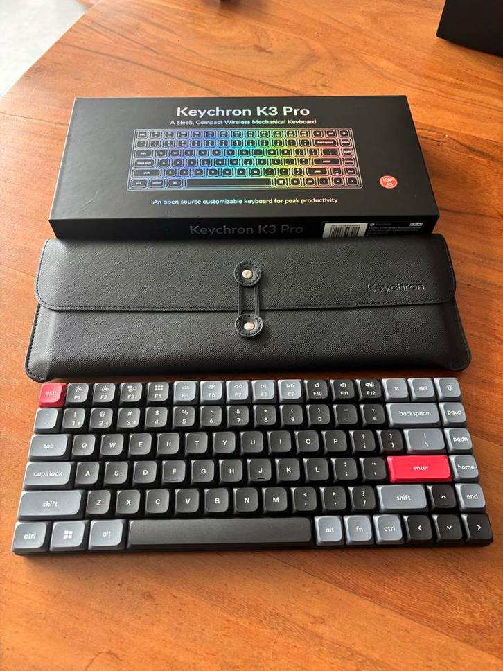 Keychron K3 Pro Wireless *NIEUW*, Computers en Software, Toetsenborden, Gebruikt, Qwerty, Draadloos, Multimediatoetsen, Ophalen of Verzenden