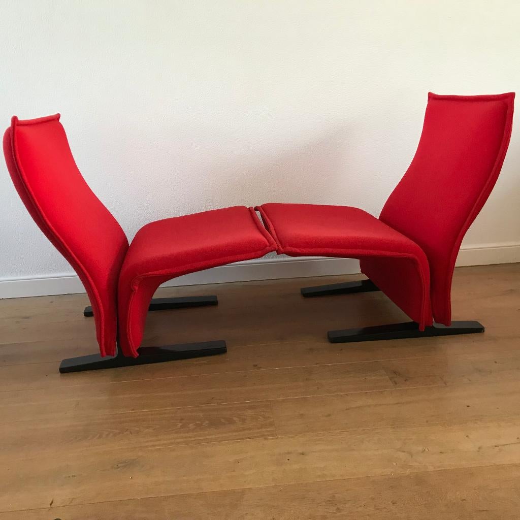 Set 2 Artifort Concorde Kwekkie fauteuil stoel design, Gebruikt, 75 tot 100 cm, Ophalen of Verzenden, Nvt