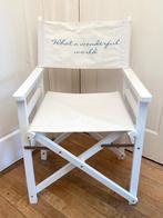 Witte regisseursstoel Rivièra Maison, Ophalen, Wit, Zo goed als nieuw, Stof