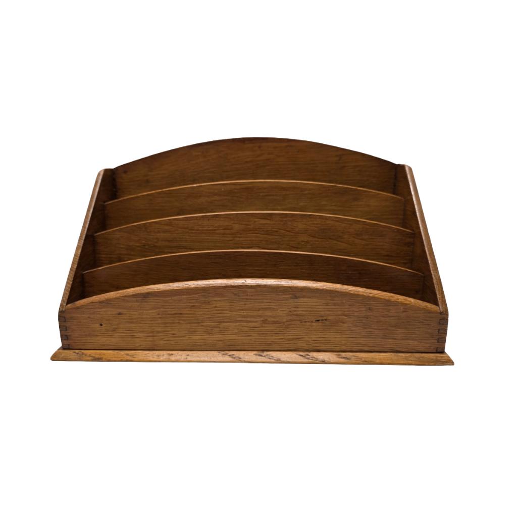 Frans Art Deco eiken brievenhouder gemerkt JPA, jaren 30, Antiek en Kunst, Ophalen of Verzenden