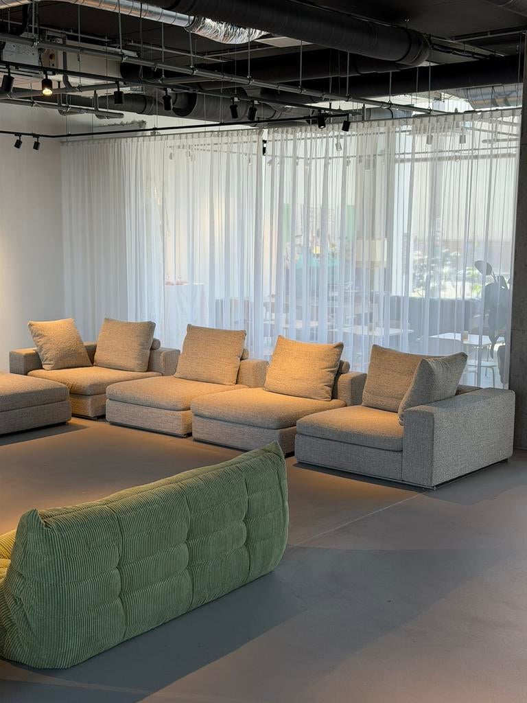 Flexform Groundpiece Modulaire Bank | NIEUWSTAAT + Garantie, Overige materialen, Hoekbank, 300 cm of meer, Ophalen of Verzenden