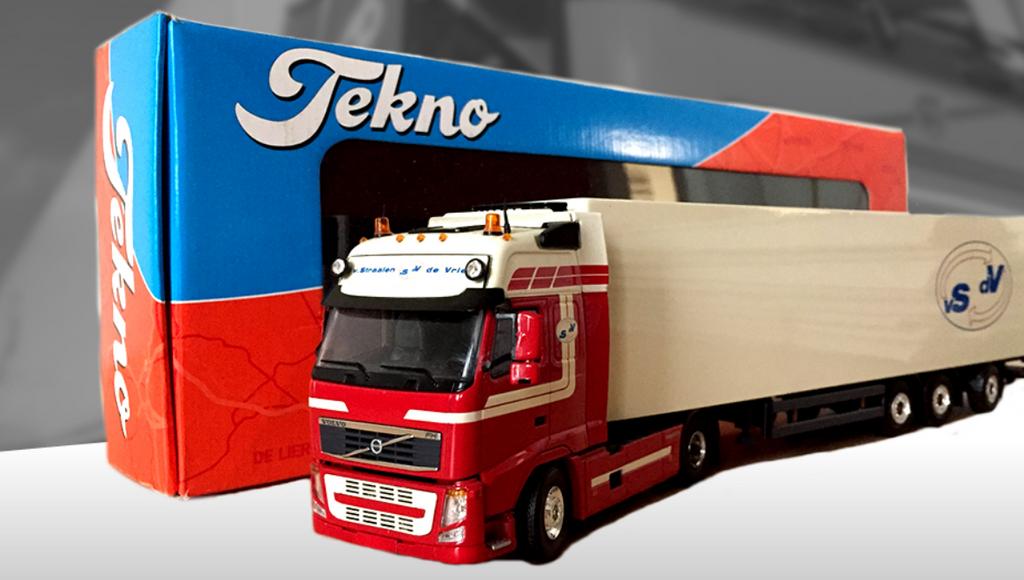 Gezocht !! Tekno Volvo FH Van Straalen de Vries VSDV, Ophalen of Verzenden, Zo goed als nieuw, 1:5 t/m 1:8, Bus of Vrachtwagen
