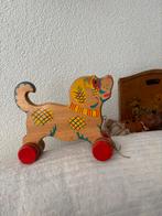 Oud houten speelgoed hond, Ophalen of Verzenden