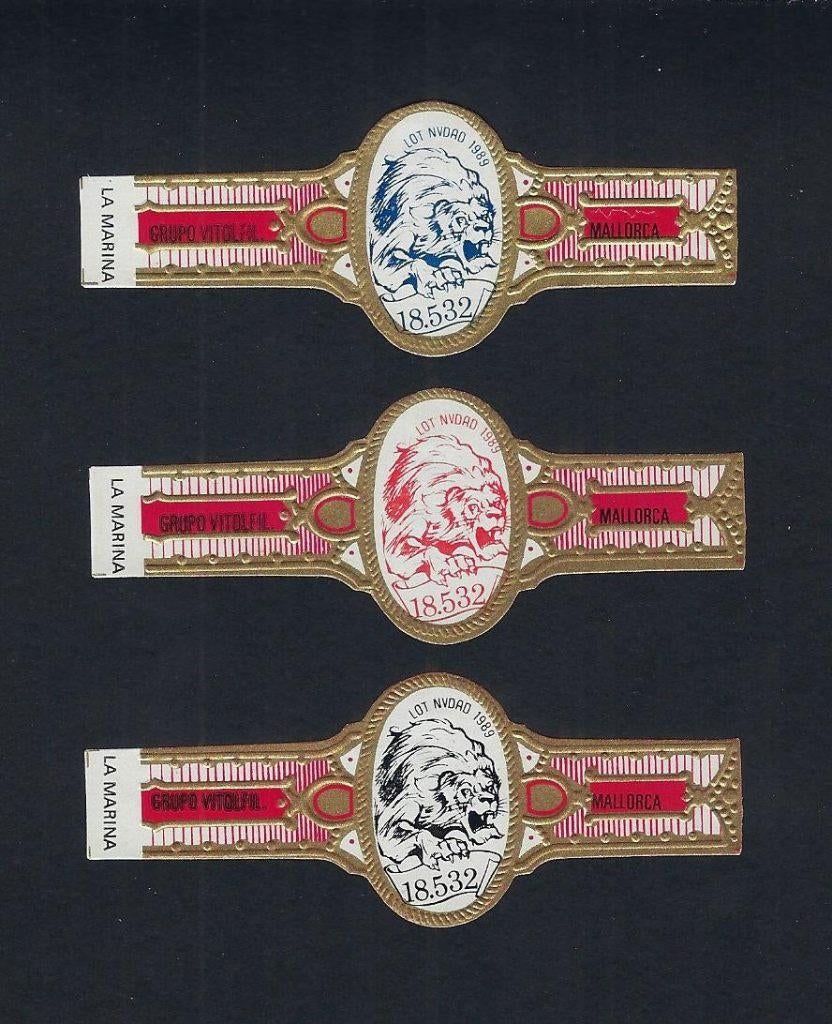 MARCA LA MARINA, LOTERIA NAVIDAD 1989 G.V. MALLORCA, SERIE, Verzenden, Nieuw, Sigarenbandjes