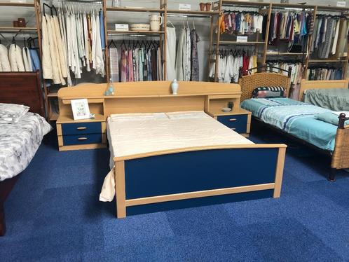 2p bed Incl nachtkastje en matras WD-028, Huis en Inrichting, Slaapkamer | Bedden, Eenpersoons, 200 cm, Hout, Ophalen