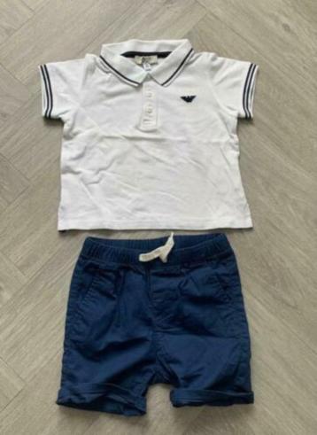 Blauwe short met Originele ARMANI Polo, maat 68 beschikbaar voor biedingen