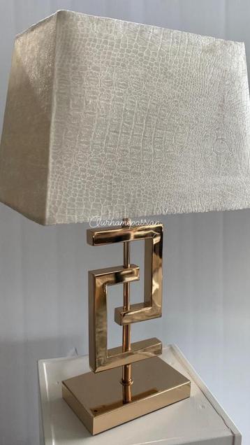 TAFELLAMP S DESIGN GOUD & CHROME INC CROCO KAP ERIC KUSTER beschikbaar voor biedingen