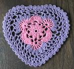 Gehaakte hart boho onderzetter tafelkleed kleedje placemat, Huis en Inrichting, Ophalen of Verzenden, Nieuw, Bord