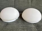 SET: 2 Massive plafondlampen, mat glas, halve bol, Ophalen of Verzenden, Zo goed als nieuw