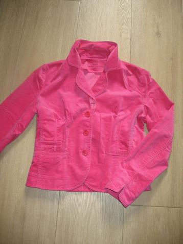 ANNA Stretch Velours/Fluweel Jasje Roze Mt 36 Vintage beschikbaar voor biedingen