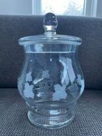 Glazen Bowl / Fruitkom met Deksel, Ophalen, Gebruikt, Schaal, Rond