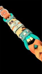 Originele gave halsband cognac mint leer halsmaat 34-44 cm, Ophalen of Verzenden, Handgemaakt, Nieuw