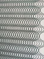 Sashiko motief waterrimpelingen geborduurd op lapje stof In, Nieuw, 30 tot 200 cm, Ophalen of Verzenden, Katoen