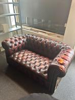 Chesterfield 2zitter bank, Ophalen, Klassiek Engels gecapittoneerd, Gebruikt, Tweepersoons