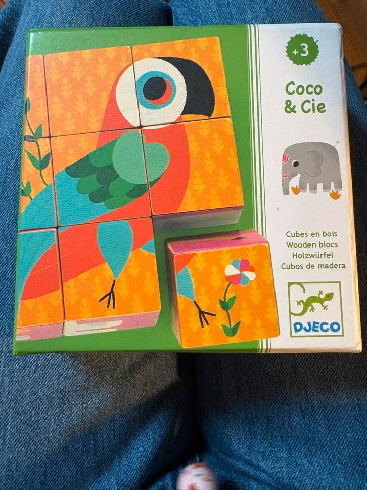 Djeco Coco & Cie Blokken Puzzel, Kinderen en Baby's, Speelgoed | Kinderpuzzels, Gebruikt, 2 tot 4 jaar, Minder dan 10 stukjes