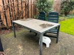 Tuintafel met 2 stoelen - Gratis af te halen!, Tuin en Terras, Tuintafels, Ophalen, Gebruikt, Rechthoekig, Metaal