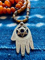 Moroccan hand of fatims, Sieraden, Tassen en Uiterlijk, Kettingen, Ophalen of Verzenden, Nieuw, Zilver