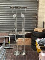 2x RVS vloerlamp met leeslamp ,dimbaar,, Huis en Inrichting, Lampen | Vloerlampen, Ophalen, Gebruikt, Metaal