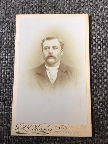 CDV, Man, R.H. Karsses, Groningen, Carte de Visite beschikbaar voor biedingen