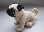 Ganz lichtbruin-zwart zacht pluche knuffel Franse Buldog pup, Ophalen of Verzenden, Nieuw, Hond