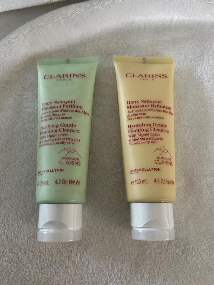Nieuw 2x Clarins foam cleanser 125 ml, Sieraden, Tassen en Uiterlijk, Uiterlijk | Gezichtsverzorging, Nieuw, Reiniging, Gehele gezicht