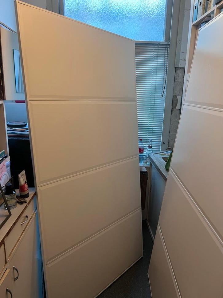 2x Pax Schuifdeuren Wit 100x201 cm, Huis en Inrichting, Woonaccessoires | Kamerschermen, Zo goed als nieuw, Ophalen of Verzenden