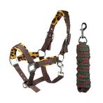 Dark olive Red HorseRoar panterprint halsterset pony cobfull, Nieuw, Ophalen of Verzenden, Info@horka.com, Ampèrestraat 15-17 8013 PT Zwolle