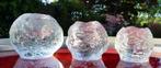Kosta Boda Snowball Waxinelicht Loodkristal Set 3 maten, Ophalen of Verzenden, Glas