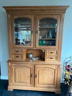 MOET WEG... Eiken meubels: buffetkast-dressoir-salontafel,, Ophalen, Glas, Gebruikt, 200 cm of meer