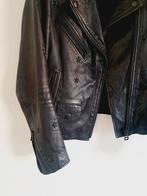 Goosecraft zwart leer jasje met studs, S, Goosecraft, Zwart, Ophalen of Verzenden, Maat 36 (S)