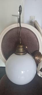 art deco klassieke messing hanglamp schoollamp
Bol melkglas, Ophalen