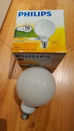 Philips Globe E27 16W warm wit spaarlamp , grote design bol, Nieuw, E27 (groot), Grote sfeervolle bol lamp, 60 watt of meer