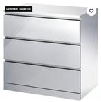 Spiegelende IKEA Malm ladenkast limited collection, Ophalen, Gebruikt, 50 tot 100 cm, 3 of 4 laden