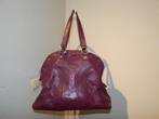 Yves Saint Laurent paarse ruime leren vintage tas, Verzenden, Gebruikt, Paars, Handtas