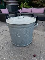 zinken wasteil plantenbak met deksel, Tuin en Terras, Bloembakken en Plantenbakken, Ophalen, Gebruikt, Minder dan 60 cm, Rond