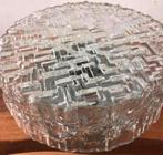 Vintage plafondlamp van geperst glas | Ø25 cm | jaren 60, Ophalen of Verzenden, Zo goed als nieuw, Glas
