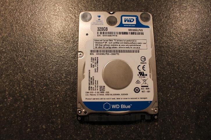 Western Digital blue 320gb 2,5inch 1 dag oud, Computers en Software, Harde schijven, Zo goed als nieuw, Laptop, Intern, HDD, SATA