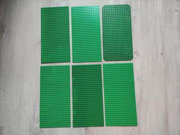 6 Lego bouwplaten grondplaten groen 16x32 beschikbaar voor biedingen