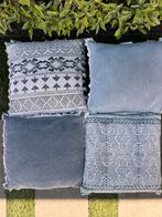 Tuin woonkamer kussens boho bohemian blauw beige, Ophalen, Zo goed als nieuw