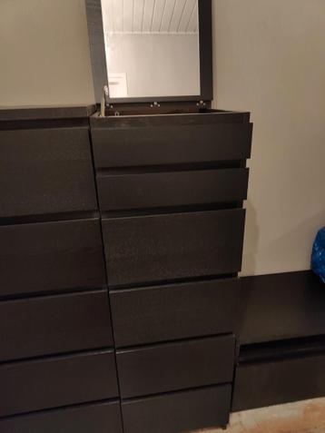 Malm  laden kast met spiegel  nieuw ikea - afbeelding 3